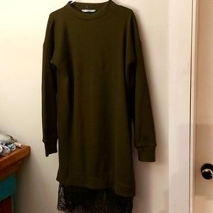 Etik@ Turtleneck Dress With Lace